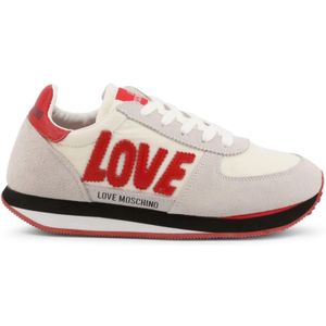 Love Moschino, Lente/Zomer Dames Sneakers Wit, Dames, Maat:36 EU
