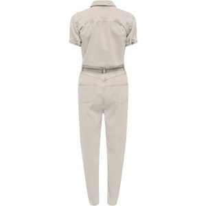 Only, Jumpsuits & Playsuits, Dames, Beige, S, Denim, Denim Jumpsuit Ecru Beige