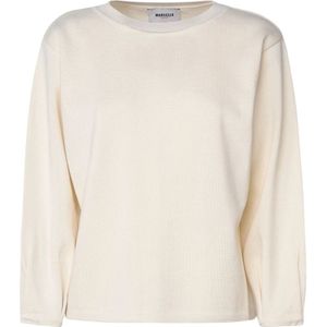 Mariuccia Milano, Truien, Dames, Wit, S, Crème Sweater Wijde Mouwen Zachte Pasvorm