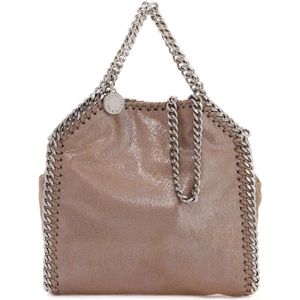 Stella McCartney, Tassen, Dames, Bruin, ONE Size, Leer, Eco-Lederen Ketting Trim Kleine Handtas