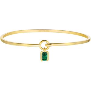 Sif Jakobs Jewellery, Roccanova Goud Vergulde Armband met Groene Zirkonia Stenen Geel, Dames, Maat:ONE Size