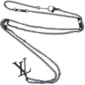 Louis Vuitton Vintage, Pre-owned, Dames, Zwart, ONE Size, Pre-owned Metal necklaces