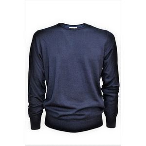 Cashmere Company, Sweatshirts & Hoodies, Heren, Blauw, 5Xl, Wol, Mannen Trui MET Ronde Hals