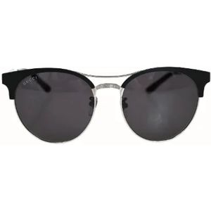 Gucci Vintage, Pre-owned, Dames, Grijs, ONE Size, Pre-owned Metal sunglasses