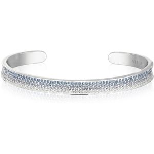 Sif Jakobs Jewellery, Concavo Blauw en Wit Zirkoon Armband Grijs, Dames, Maat:ONE Size