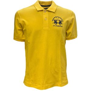 La Martina, Polo Gebreide kleding Aspen Gold Katoen Geel, Heren, Maat:M