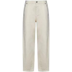 Victoria Beckham, Jeans, Dames, Wit, W25, Katoen, Relaxed-fit Lage Taille Witte Jeans