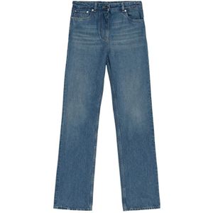 Salvatore Ferragamo, Jeans, Dames, Blauw, 2Xs, High-rise jeans