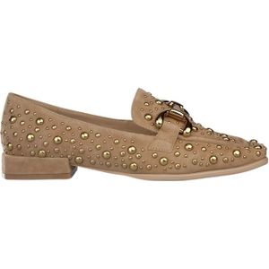 Alma EN Pena, Schoenen, Dames, Bruin, 38 EU, Leer, Studded Womens Flat Moccasin