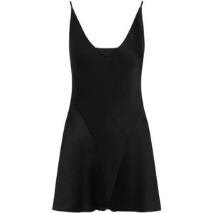 Maison Margiela, Zwart Viscose Jumpsuit Zwart, Dames, Maat:S