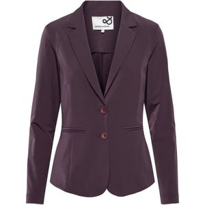 &Co Woman, Jassen, Dames, Paars, M, Bordeaux Blazer met Paspelzak