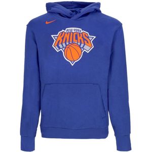 Nike, Sweatshirts & Hoodies, Heren, Blauw, 3Xl, Katoen, NBA Essential Fleece Hoodie Blauw