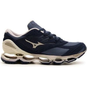 Mizuno, Schoenen, Heren, Blauw, 46 EU, Suède, Mesh en Suede Sneakers