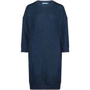 Betty & Co, Kleedjes, Dames, Blauw, XL, Casual Jurk met Lurexdraad