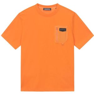 Duvetica, Tops, Heren, Oranje, XL, Oranje Vrijetijds T-shirt met Voorzak