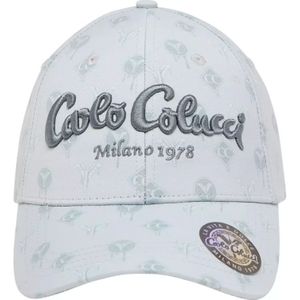 Carlo Colucci, Accessoires, Heren, Veelkleurig, ONE Size, Carlo Colucci Logo Print Baseball Pet Grijs