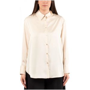 Hanita, Blouses & Shirts, Dames, Beige, M, Polyester, Dames Blouse