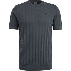 Cast Iron, T-Shirt- CI R-Neck Cotton Modal S/S Blauw, Heren, Maat:XL