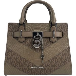 Michael Kors, Tassen, Dames, Groen, ONE Size, Leer, Kleine Dusk Satchel Schoudertas