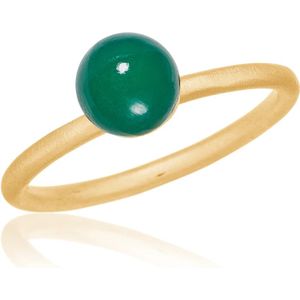 Frk. Lisberg, Accessoires, Dames, Groen, 56 MM, Groene Onyx Columbine Ring