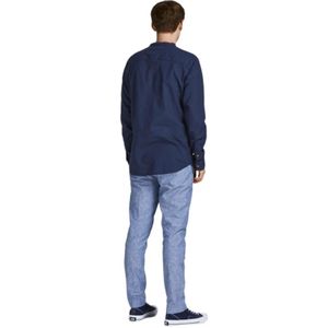 Jack & Jones, Overhemden, Heren, Blauw, S, Katoen, Stijlvol Overhemd