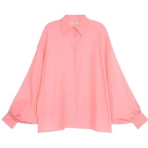 SoSUE, Blouses & Shirts, Dames, Roze, ONE Size, Katoen, Oversized Voile Blouse