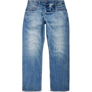 G-star, Jeans, Heren, Blauw, W30 L34, Katoen, Regular Straight Fit Jeans met versterkte zakken