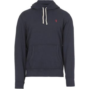 Ralph Lauren, Sweatshirts & Hoodies, Heren, Blauw, M, Katoen, Blauwe Katoenmix Hoodie met Contrasterende Details