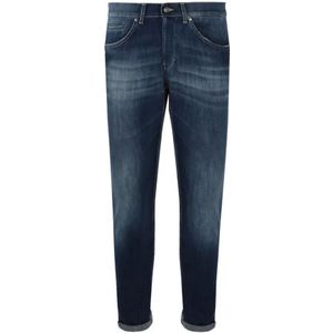 Dondup, Jeans, Heren, Blauw, W38, Denim, Slim-Fit Blauwe Denim Jeans