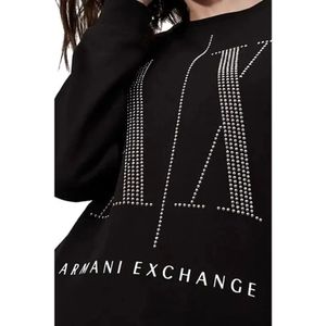 Armani Exchange, Sweatshirts & Hoodies, Dames, Zwart, M, Zwarte Sweaters voor Mannen