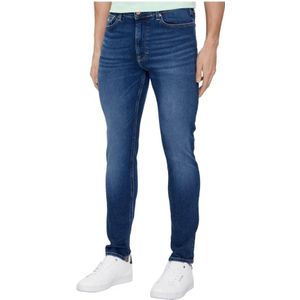Tommy Hilfiger, Jeans, Heren, Blauw, W31 L32, Katoen, Skinny Simon Jeans