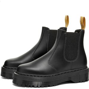 Dr. Martens, Schoenen, Dames, Zwart, 38 EU, Quad Mono Zwarte Laarzen