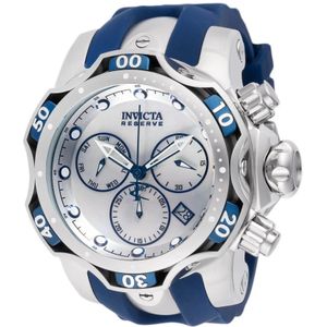Invicta Watches, Accessoires, Heren, Grijs, ONE Size, Venom Quartz Horloge - Zilveren Wijzerplaat