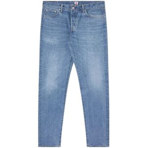 Edwin, Jeans, Heren, Blauw, W34 L32, Katoen, Reguliere Tapered Jeans