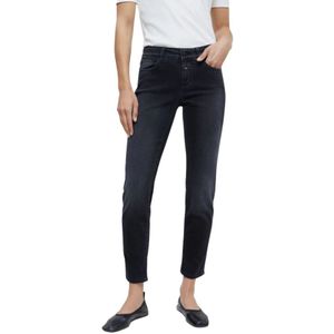 Closed, Slim Fit Grijze Gewassen Jeans Zwart, Heren, Maat:W26