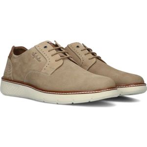 Australian, Schoenen, Heren, Beige, 45 EU, Beige Nubuck Veterschoenen Pozzato