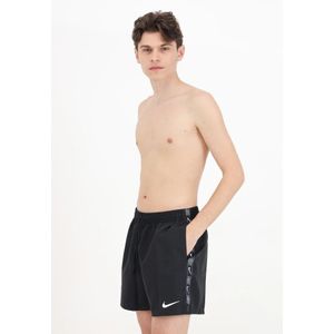 Nike, Badkleding, Heren, Zwart, S, Zwarte Strand Shorts Tape