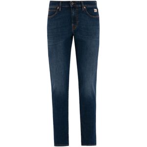 Roy Roger's, Donkere Wassing Denim Jeans Blauw, Heren, Maat:W32