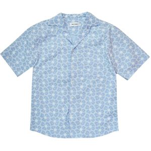 The Silted Company, Overhemden, Heren, Blauw, L, Ibisco Blauwe Lage Shirt