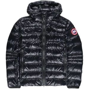 Canada Goose, Jassen, Heren, Zwart, M, Nylon, Opvouwbare donsjas met capuchon