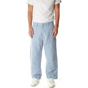 Carhartt Wip, Broeken, Heren, Blauw, L, Dubbele Knie Werkbroek