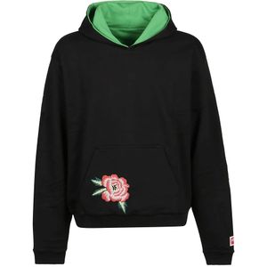 Kenzo, Sweatshirts & Hoodies, Heren, Zwart, L, 99J Noir Grafische Sweatshirt