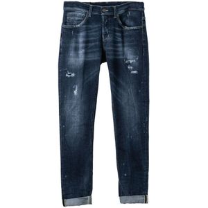 Dondup, Jeans, Heren, Blauw, S, Denim, Slim Fit Denim Jeans - Upgrade je stijl!