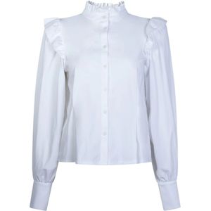 Jane Lushka, Blouses & Shirts, Dames, Wit, XL, Stijlvolle Kim Blouse in Wit