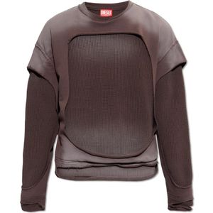 Diesel, Sweatshirts & Hoodies, Heren, Bruin, M, Katoen, ‘K-Osbert’ sweatshirt