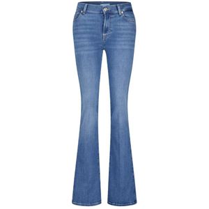 7 For All Mankind, Bootcut Jeans B(Air) - Normale taille, Uitlopende pijpen, Ritssluiting knoopsluiting, 5-Pocket-stijl Blauw, Dames, Maat:W25