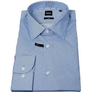 Hugo Boss, Shirts Blauw, Heren, Maat:4XL