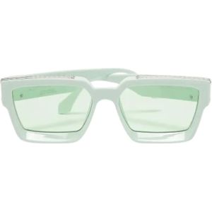 Louis Vuitton Vintage, Pre-owned, Heren, Groen, ONE Size, Pre-owned Acetate sunglasses