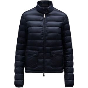 Moncler, Jassen, Dames, Blauw, S, Nylon, Jassen