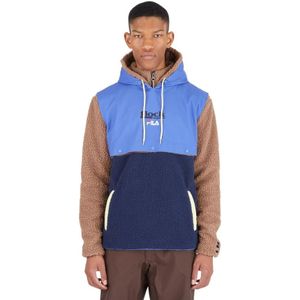 Fila, Sweatshirts & Hoodies, unisex, Bruin, M, Polyester, Borg Hybrid Hooded Sweatshirt